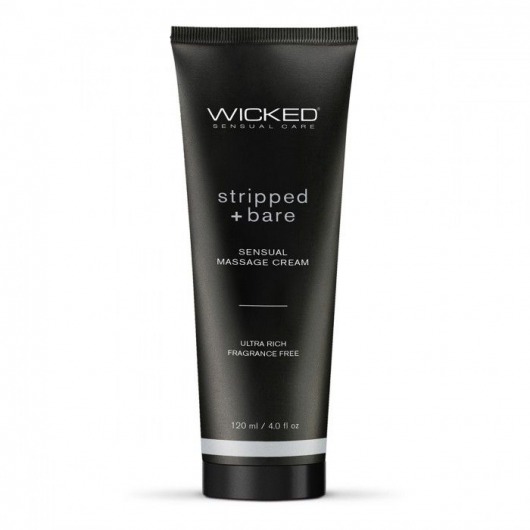 Массажный легкий крем WICKED Stripped plus Bare - 120 мл. - Wicked - купить с доставкой в Миассе