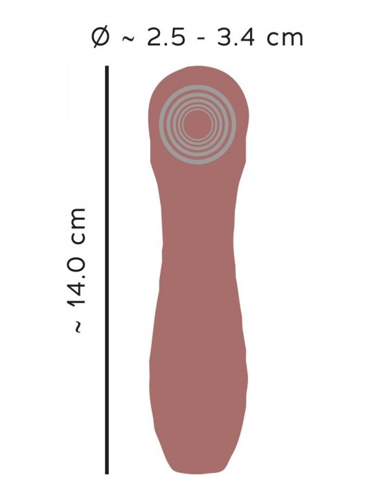 Коричневый вибратор-жезл Hazel 01 - 14 см. - Orion