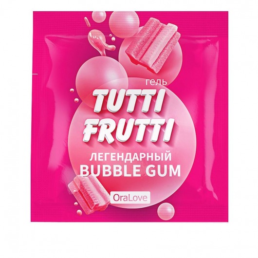 Пробник гель-смазки Tutti-frutti со вкусом бабл-гам - 4 гр. - Биоритм - купить с доставкой в Миассе