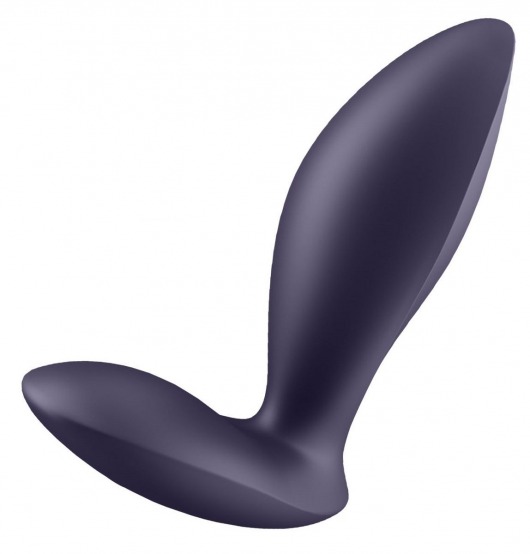 Фиолетовый анальный вибростимулятор Power Plug - Satisfyer - в Миассе купить с доставкой