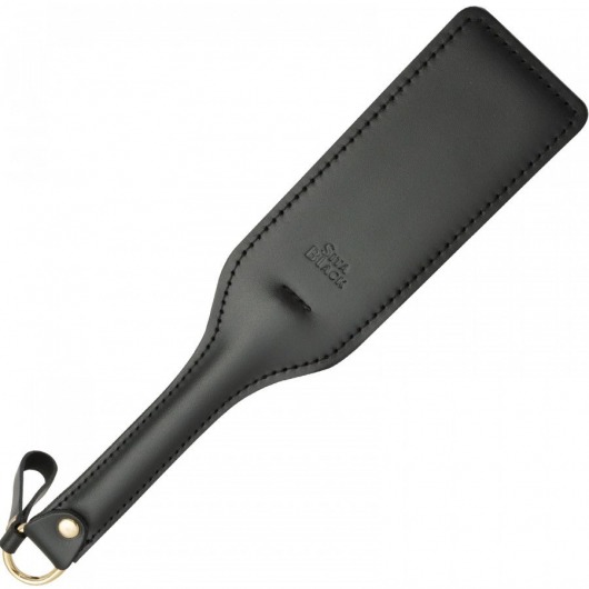 Черная кожаная шлепалка SitaBlack - 30 см. - Sitabella - купить с доставкой в Миассе