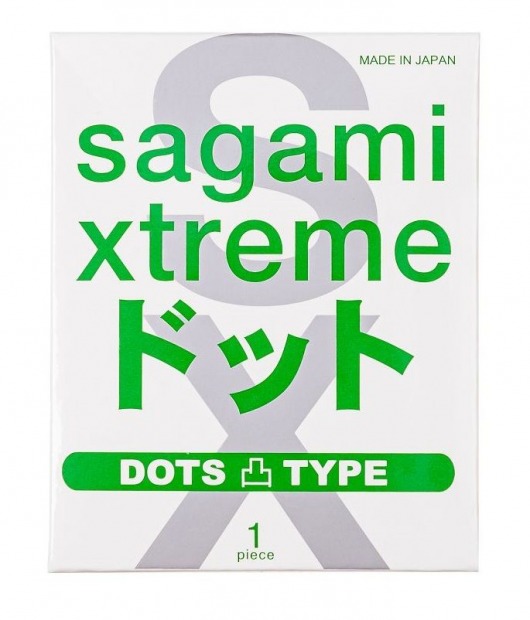 Презерватив Sagami Xtreme Type-E с точками - 1 шт. - Sagami - купить с доставкой в Миассе