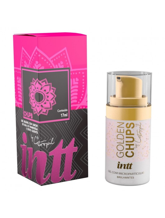 Возбуждающий гель Golden Chups с малиновым ароматом - 17 мл. - INTT - купить с доставкой в Миассе