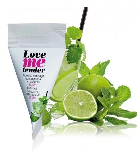 Съедобное согревающее массажное масло Love Me Tender Mojito с ароматом мохито - 10 мл. - Love to Love - купить с доставкой в Миассе
