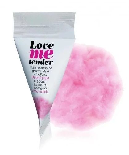 Съедобное согревающее массажное масло Love Me Tender Cotton Candy с ароматом сладкой ваты - 10 мл. - Love to Love - купить с доставкой в Миассе
