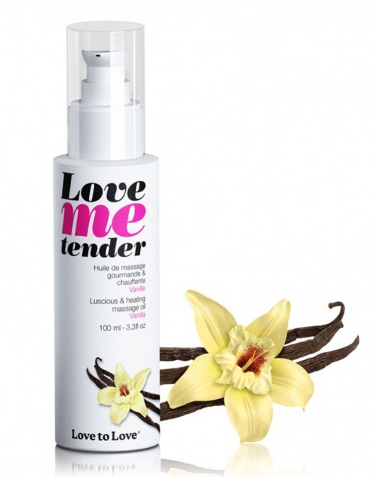 Съедобное согревающее массажное масло Love Me Tender Vanilla с ароматом ванили - 100 мл. - Love to Love - купить с доставкой в Миассе