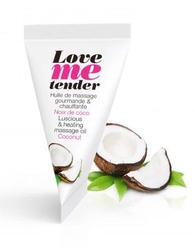 Съедобное согревающее массажное масло Love Me Tender Cocos с ароматом кокоса - 10 мл. - Love to Love - купить с доставкой в Миассе