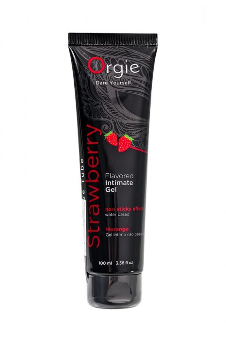 Интимный гель на водной основе Lube Tube Strawberry с клубничным вкусом - 100 мл. - ORGIE - купить с доставкой в Миассе
