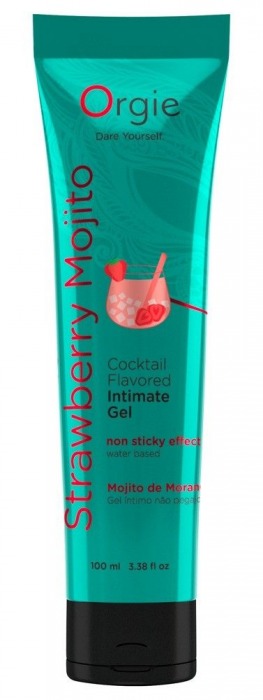 Съедобный интимный гель Orgie Lube Tube Cocktail Strawberry Mojito - 100 мл. - ORGIE - купить с доставкой в Миассе