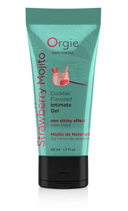 Съедобный интимный гель Orgie Lube Tube Cocktail Strawberry Mojito - 50 мл. - ORGIE - купить с доставкой в Миассе
