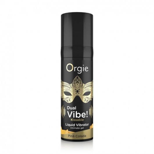 Съедобный гель Dual Vibe Pina Colada с эффектом вибрации и вкусом коктейля пина колада - 15 мл. - ORGIE - купить с доставкой в Миассе