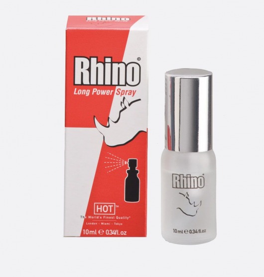 Пролонгирующий спрей для мужчин Rhino - 10 мл. - HOT - купить с доставкой в Миассе