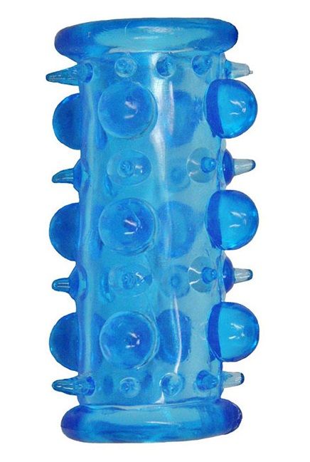 Голубая насадка с шипами и шишечками LUST CLUSTER - Dream Toys - в Миассе купить с доставкой