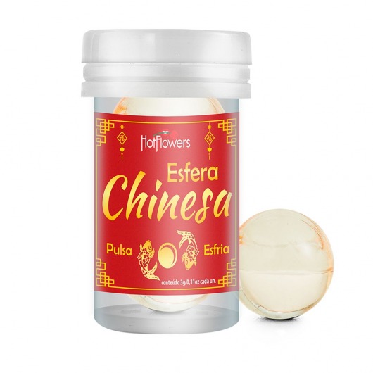 Интимный гель Chinesa Esfera с охлаждающе-пульсирующим эффектом (2 шарика по 3 гр.) - HotFlowers - купить с доставкой в Миассе