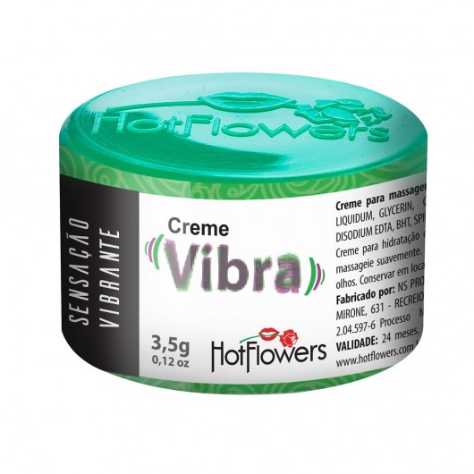 Возбуждающий крем Vibra с эффектом вибрации - 3,5 гр. - HotFlowers - купить с доставкой в Миассе