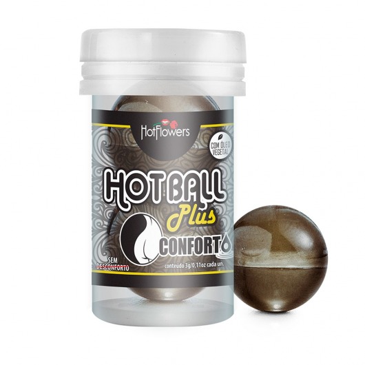 Анальный лубрикант на масляной основе Hot Ball Plus Conforto (2 шарика по 3 гр.) - HotFlowers - купить с доставкой в Миассе