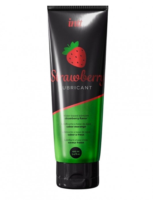 Смазка на водной основе с ароматом клубники Strawberry Lubricant - 100 мл. - INTT - купить с доставкой в Миассе