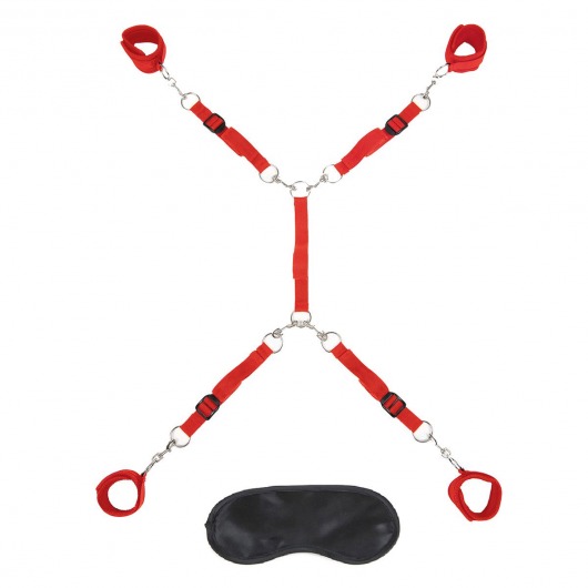 Красная фиксация на матрас Classic Bedspreader - Lux Fetish - купить с доставкой в Миассе