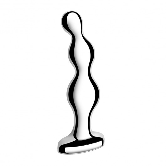 Стальной анальный фаллоимитатор для простаты Stainless Steel Anal Beads - 13 см. - b-Vibe - в Миассе купить с доставкой