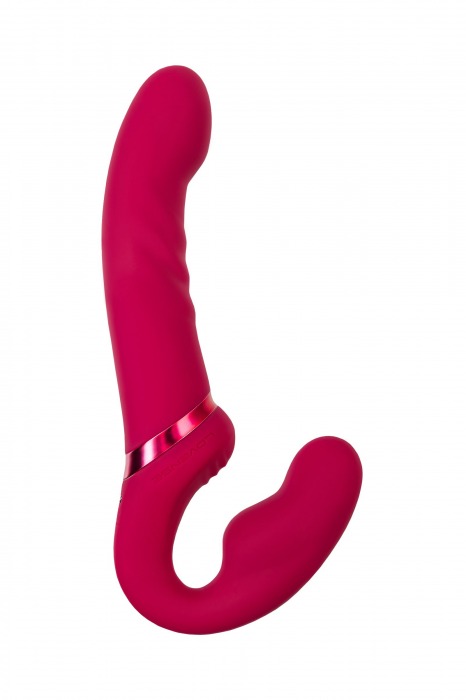 Малиновый безремневой страпон Lapis - 23 см. - Lovense - купить с доставкой в Миассе