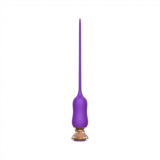 Фиолетовый тонкий стимулятор Nipple Vibrator - 23 см. - I-MOON - купить с доставкой в Миассе