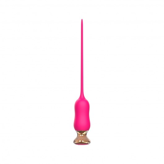Розовый тонкий стимулятор Nipple Vibrator - 23 см. - I-MOON - купить с доставкой в Миассе