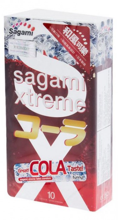 Ароматизированные презервативы Sagami Xtreme COLA - 10 шт. - Sagami - купить с доставкой в Миассе