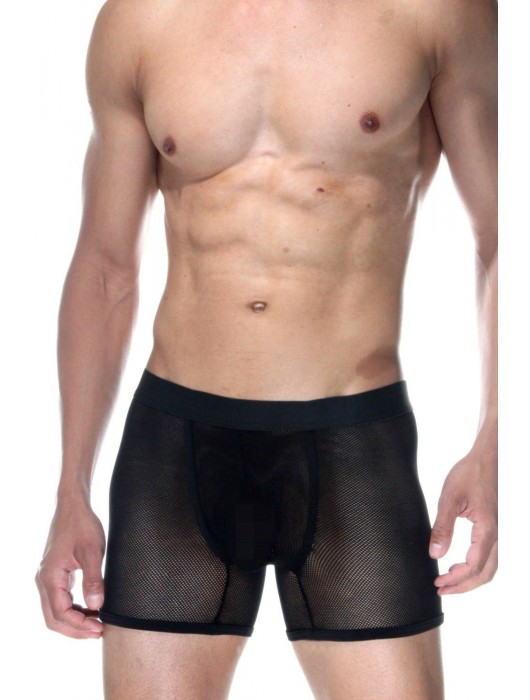 Черные полупрозрачные трусы-боксеры - Don Moris купить с доставкой