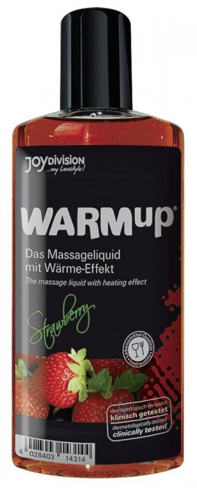 Разогревающее масло WARMup Strawberry - 150 мл. - Joy Division - купить с доставкой в Миассе