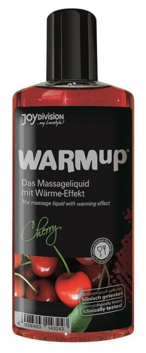 Разогревающее масло WARMup Cherry - 150 мл. - Joy Division - купить с доставкой в Миассе