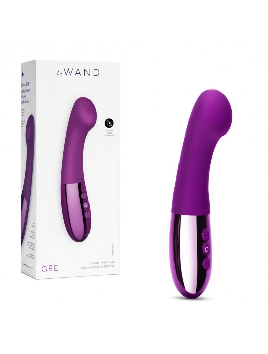 Фиолетовый вибростимулятор для G-точки Gee - 16,6 см. - Le Wand