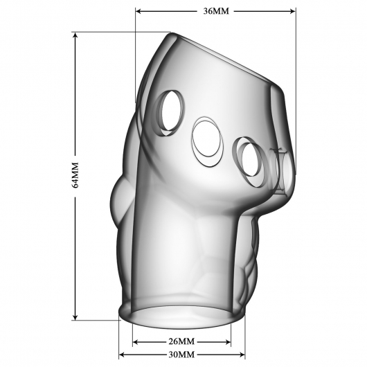 Прозрачная насадка на пенис Oscar - Baile - в Миассе купить с доставкой