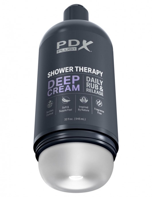 Мастурбатор в бутылке Shower Therapy Deep Cream - Pipedream - в Миассе купить с доставкой