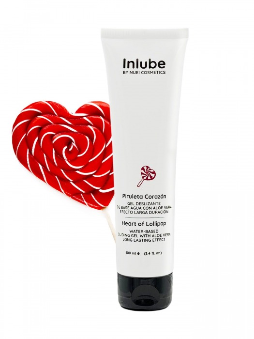 Смазка на водной основе Nuei Inlube Lollipop с алоэ вера и ароматом леденцов - 100 мл. - Nuei cosmetics - купить с доставкой в Миассе