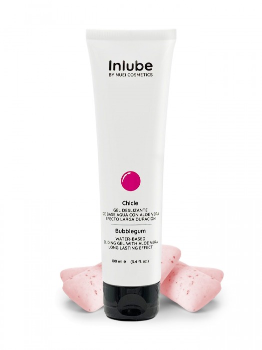 Лубрикант на водной основе Nuei Inlube с алоэ вера и ароматом бабл-гам - 100 мл. - Nuei cosmetics - купить с доставкой в Миассе