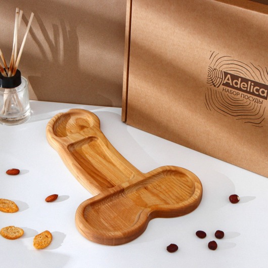 Деревянное блюдо для подачи в форме члена (32,5 х 20 х 1,7 см) - Сима-Ленд - купить с доставкой в Миассе