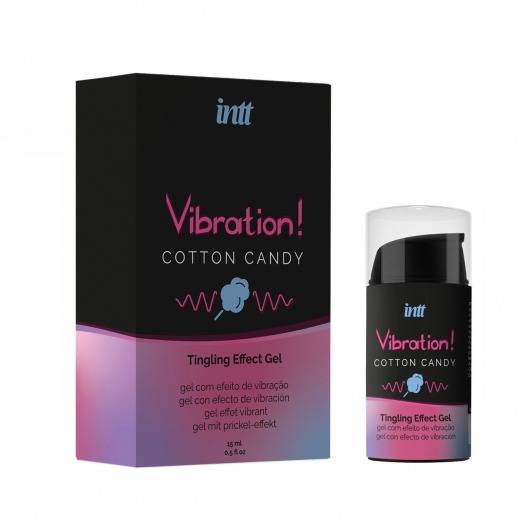 Жидкий вибратор Vibration Cotton Candy с ароматом сахарной ваты - 15 мл. - INTT - купить с доставкой в Миассе