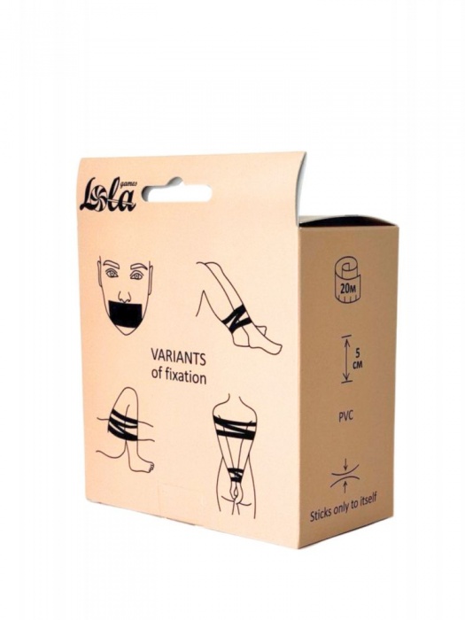 Черная бондажная лента Oxytocin - Lola Games - купить с доставкой в Миассе