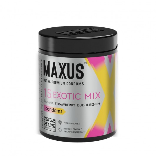 Цветные ароматизированные презервативы MAXUS Exotic Mix - 15 шт. - Maxus - купить с доставкой в Миассе