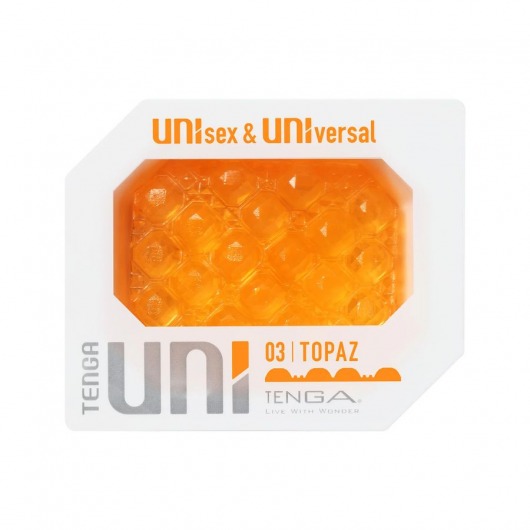 Оранжевый мастурбатор-стимулятор Tenga Uni Topaz - Tenga - в Миассе купить с доставкой