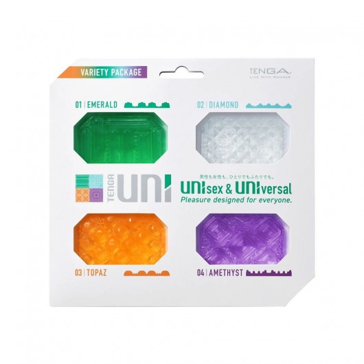 Набор из 4 мастурбаторов-стимуляторов Tenga Uni Variety Pack - Tenga - в Миассе купить с доставкой