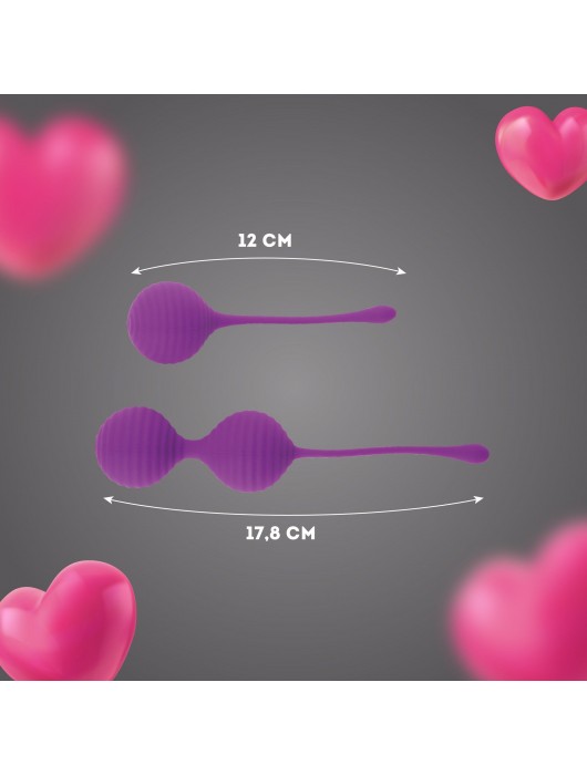 Набор фиолетовых шариков для вагинальной стимуляции - Волшебная страна