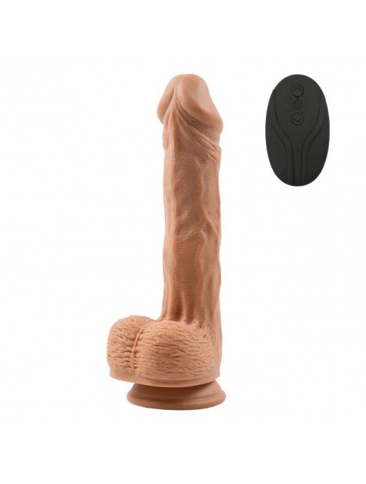 Телесный вибратор-реалистик с волнообразным движением ствола Dancer - 22,8 см. - HOT planet