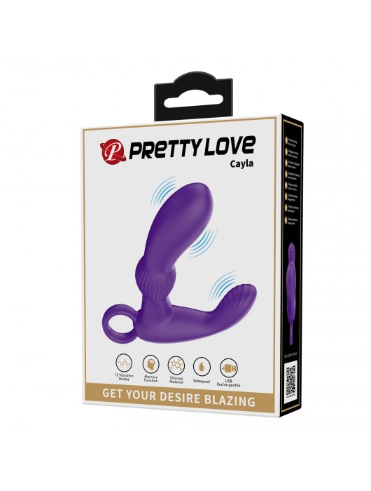 Фиолетовый вибромассажёр для массажа простаты Cayla - 11,2 см. - Baile - в Миассе купить с доставкой