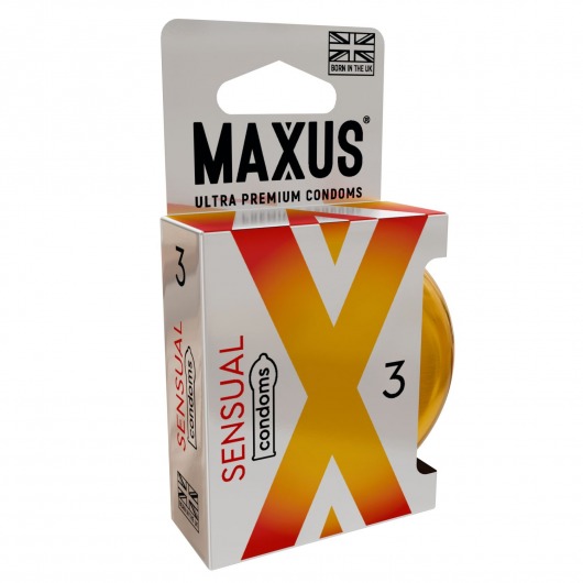 Презервативы анатомической формы Maxus Sensual - 3 шт. - Maxus - купить с доставкой в Миассе