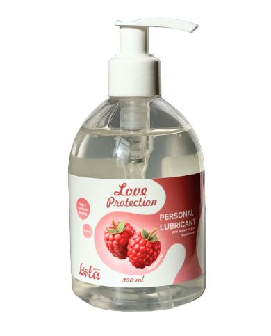 Лубрикант на водной основе Love Protection Raspberry с ароматом малины - 300 мл. - Lola Games - купить с доставкой в Миассе