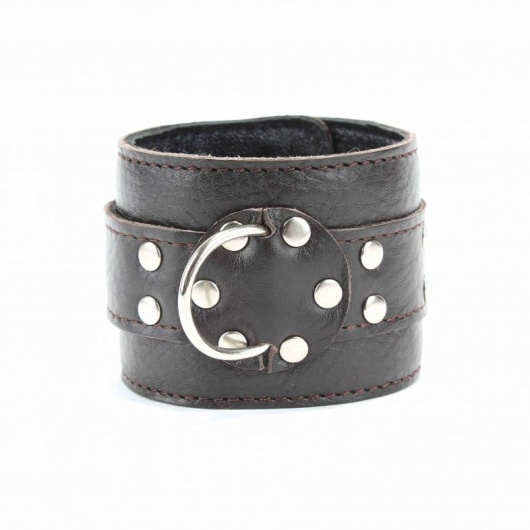 Кожаные наручники на металлической цепочке - БДСМ Арсенал - купить с доставкой в Миассе