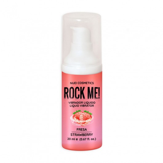 Жидкий вибратор Nuei Rock Me! с ароматом клубники - 20 мл. - Nuei cosmetics - купить с доставкой в Миассе
