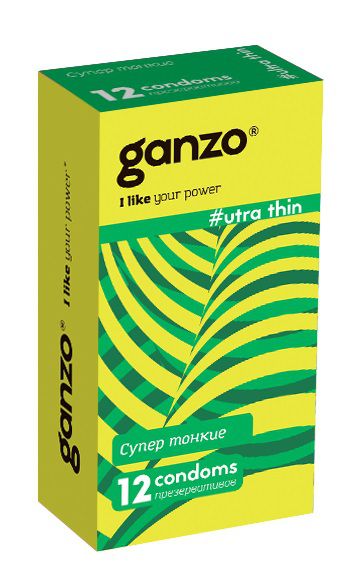 Ультратонкие презервативы Ganzo Ultra thin - 12 шт. - Ganzo - купить с доставкой в Миассе