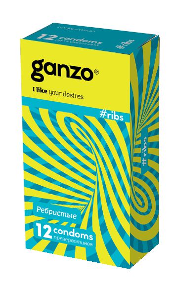 Презервативы с ребристой структурой Ganzo Ribs - 12 шт. - Ganzo - купить с доставкой в Миассе